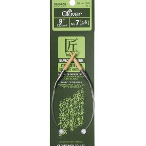 Clover 9 Bamboo Size 7 Circular Knitting Needle Set