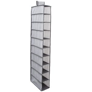 Simplify 47 Gray 10 Shelf Shoe Organizer