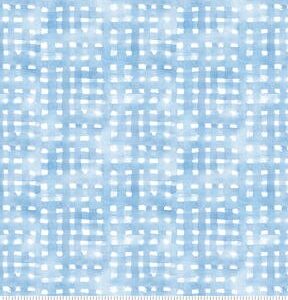 Susan Winget Blue Spring Meadow Check Cotton Fabric by Keepsake Calico