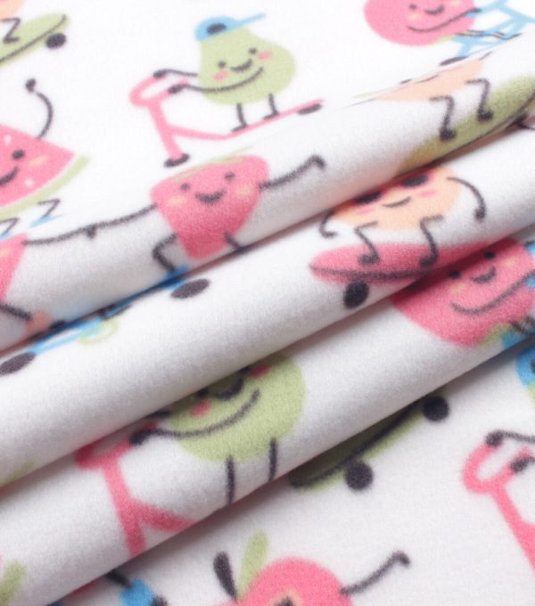 Fruit Skateboarding Blizzard Prints Fleece Fabric - Image 3