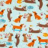 Super Snuggle Flannel Fabric Cool Dogs