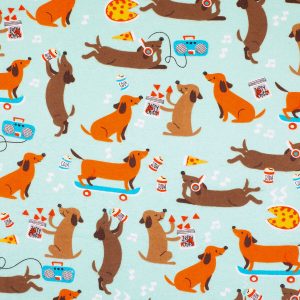 Super Snuggle Flannel Fabric Cool Dogs