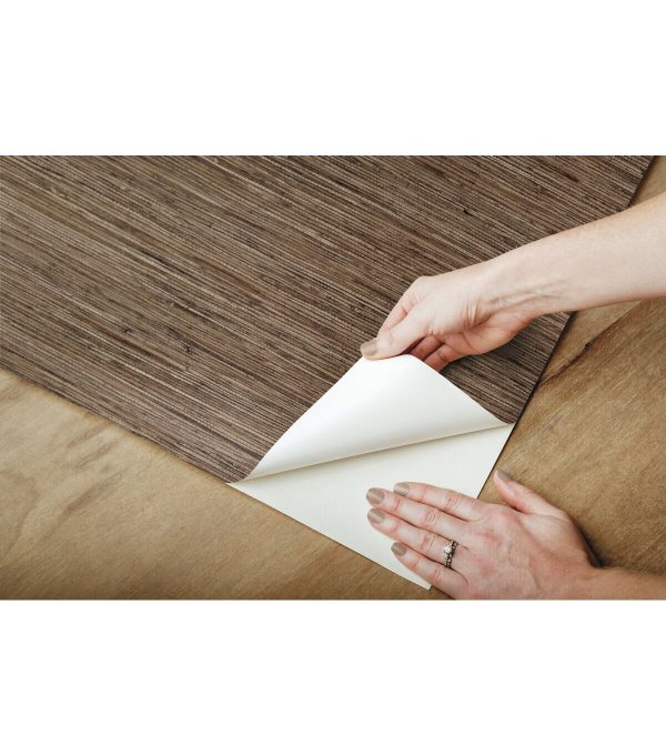 RoomMates Wallpaper Brown Grasscloth - Image 2