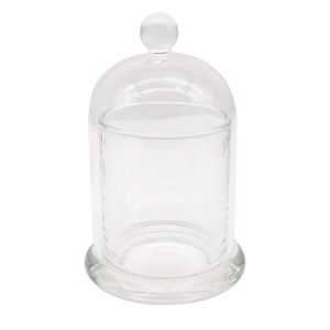 6 Glass Candle Holder With Dome Cover by Place   Time