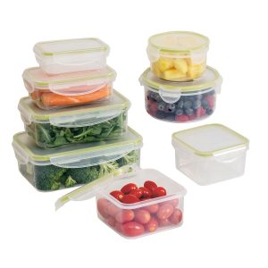 Honey Can Do 11 Clear Plastic Snap Lock Food Storage Containers 16pc