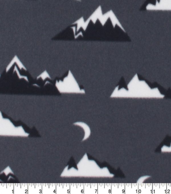 Mountains Blizzard Prints Fleece Fabric - Image 3