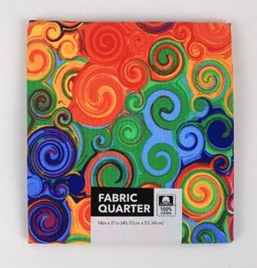 18 x 20 Multicolor Swirls Cotton Fabric Quarter 1pc by Keepsake Calico