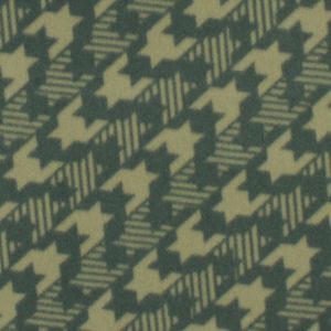 Green Diagonal Houndstooth Blizzard Fleece Fabric