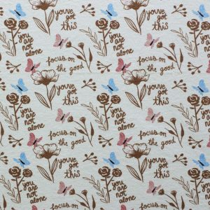 Mental Health Awareness Words Super Snuggle Flannel Fabric