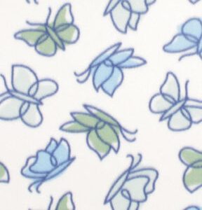 Sketched Blue Butterflies Blizzard Fleece Fabric