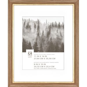 11 x 14 Matted to 8 x 10 Walnut   Brass Wall Frame by Place   Time