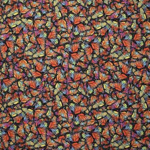 Multicolor Butterflies Premium Cotton Fabric