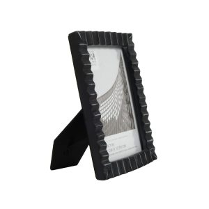 5 x 7 Distressed Black Sculpted Tabletop Picture Frame by Place   Time