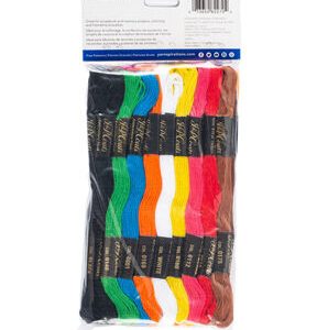 Coats   Clark 8.7yd Rainbow 6 Strand Cotton Embroidery Floss Jumbo Pack 105ct