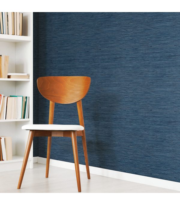 RoomMates Wallpaper Blue Grasscloth - Image 5