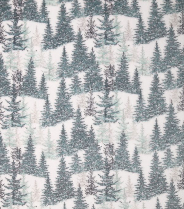 Sew Lush Fleece Fabric Winter Trees - Image 2