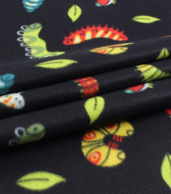 Caterpillars Blizzard Prints Fleece Fabric - Image 2