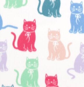 Multi Color Cats Blizzard Fleece Fabric