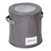 Honey Can Do 10 Gray Round Dinnerware Storage Box