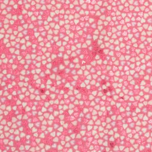 Packed Hearts on Pink Foil Cotton Fabric by Keepsake Calico