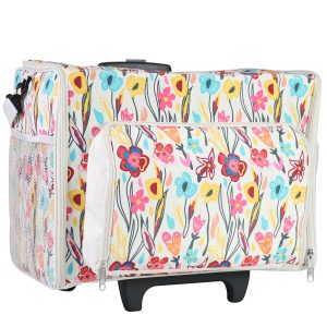 Everything Mary 20.5 Floral on Tan Rolling Nurse Bag