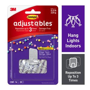 Command 44ct Adjustable Clips   Strips