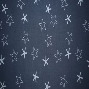 Starfishes on Navy Quilt Cotton Fabric by Quilter s Showcase