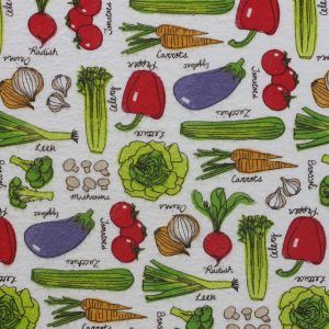 Veggies Labeled Super Snuggle Flannel Fabric
