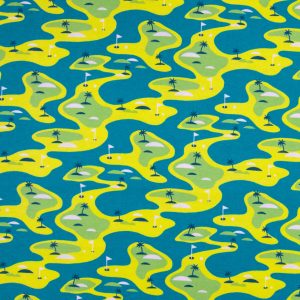 Green Golf Icons Super Snuggle Flannel Fabric