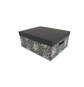 13.5 Geometric Rectangle Box With Cut Out Handles by Place   Time