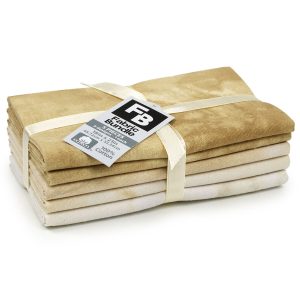 18 x 21 Tan Textured Cotton Fabric Quarters 5ct by Keepsake Calico - 1