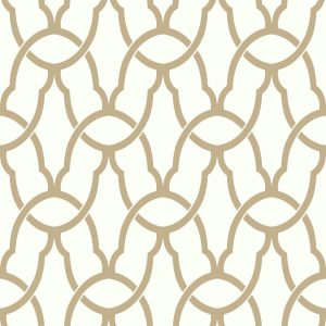 RoomMates Wallpaper Gold Trellis