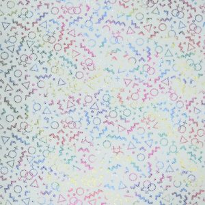 Rainbow Pride Icons on White Pure Plush Fleece Fabric