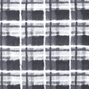 Black   White Spooky Plaid Anti Pill Fleece Fabric
