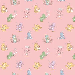 Care Bears Flannel Fabric Playful Pink
