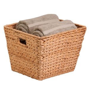 Honey Can Do 15 x 12 Natural Woven Water Hyacinth Basket