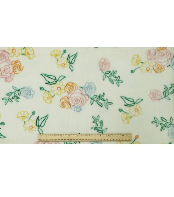 Floral Sew Lush Fleece Fabric - Image 4