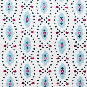Blue Foulard Luxe Flannel Fabric