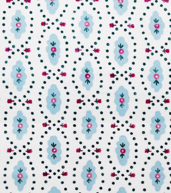 Blue Foulard Luxe Flannel Fabric