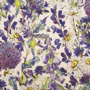 Unbleached Cotton In The Weeds Premium Cotton Fabric