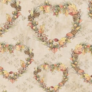 Susan Winget Heart Wreath Cotton Fabric