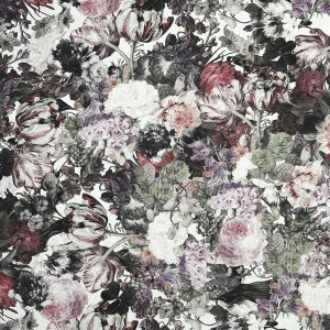 Floral Bouquets on Pink Premium Cotton Fabric
