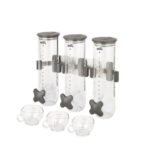 Honey Can Do Honey Can Do Triple Canister Wall-Mounted Dispenser
