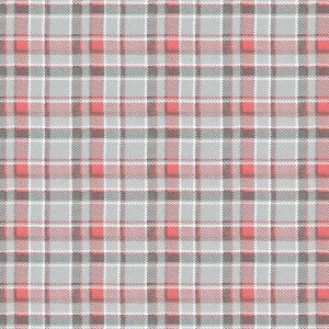 Gray Pink Plaid Super Snuggle Flannel Fabric