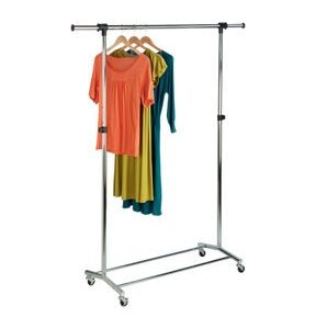 Honey Can Do 56.5 x 70.5 Chrome Adjustable Rolling Clothes Rack 80lbs