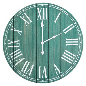 All The Rages Wood Plank 23 Large Rustic Coastal Wall Clock