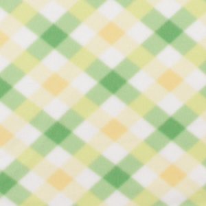 Yellow   Green Diagonal Plaid Blizzard Fleece Fabric