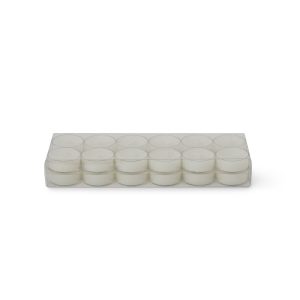 24pk White Unscented Tealights by Hudson 43