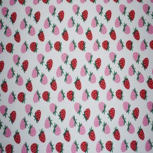 Pink   Red Mini Strawberries Quilt Cotton Fabric by Quilter s Showcase - 1