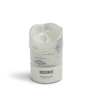 3 x 5 Birch Flickering Flame LED Wax Candle by Hudson 43